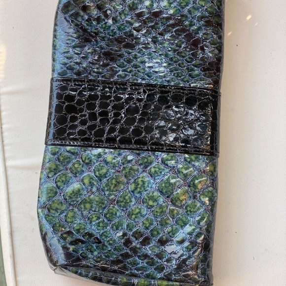 STUNNING authentic LAUDI VIDNI reptile pattern clutch bag - Picture 3 of 9